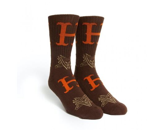 HUF × Thrasher Duality Sock Chocolate Socks