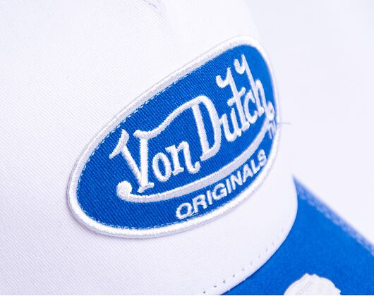 Von Dutch Boston Trucker Cotton Twill White/Blue Cap