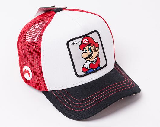 Capslab Trucker - Super Mario CL/SMB/1/MAR White / Red Cap