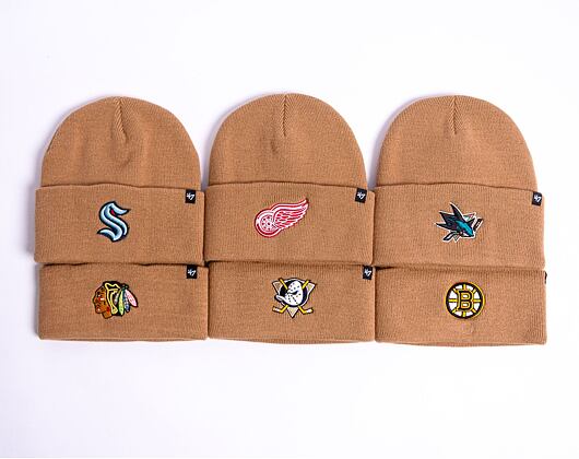 '47 Brand NHL Chicago Blackhawks Haymaker '47 Cuff Knit Camel Winter Beanie