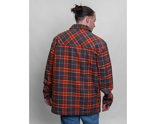 Karl Kani Chest Signature Heavy Flannel Overshirt cognac