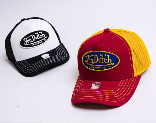 Von Dutch Boston Trucker Cotton Twill Red/Yellow Cap