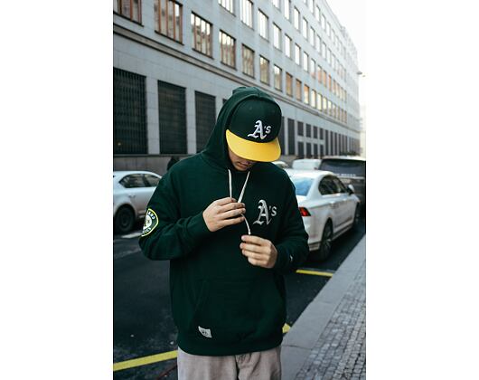 New Era Heritage Oversized Hoody Oakland Athletics Dark Green / Off White