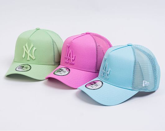 Dětská Kšiltovka New Era 9FORTY Kids A-Frame Trucker MLB Tonal Mesh New York Yankees Bright Green