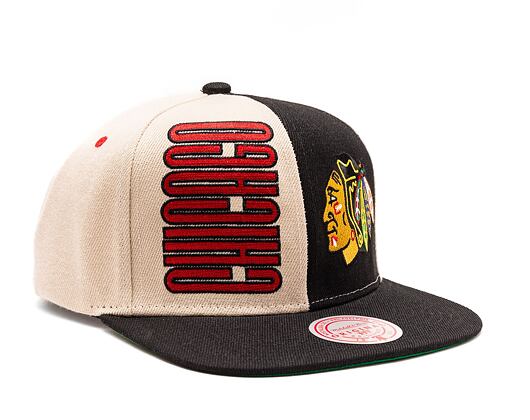 Kšiltovka Mitchell & Ness NHL Pop Panel Snapback Chicago Blackhawks Off White