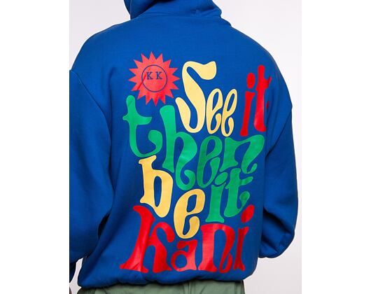 Mikina Karl Kani Small Signature Print Hoodie Blue