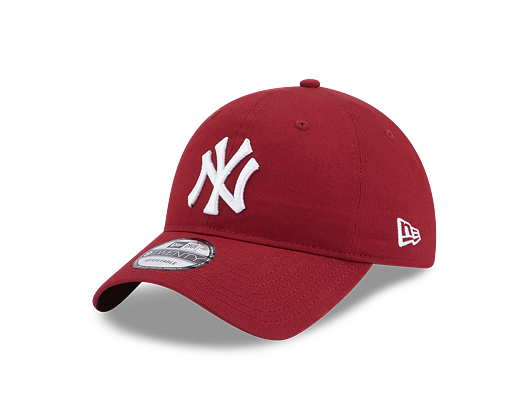 Kšiltovka New Era 9TWENTY MLB League Essential New York Yankees Cardinal / Optic White