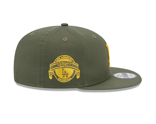 Kšiltovka New Era 9FIFTY MLB Side Patch Los Angeles Dodgers New Olive / Mellow Yellow