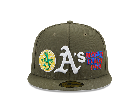 Kšiltovka New Era 59FIFTY MLB 5 Olive WS Oakland Athletics New Olive / White