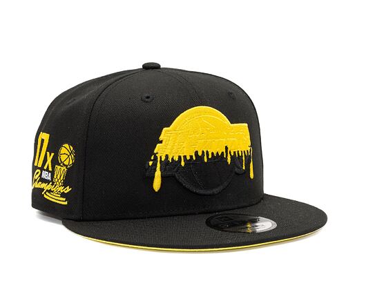 Kšiltovka New Era 9FIFTY NBA Team Drip Los Angeles Lakers Black / Upright Yellow