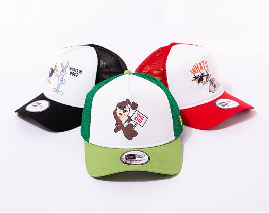 Kšiltovka New Era 9FORTY A-Frame Trucker Character Looney Tunes Taz Nephrite Green