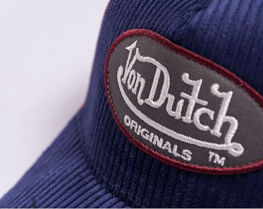 Von Dutch Boston Trucker Corduroy Navy/Red Cap