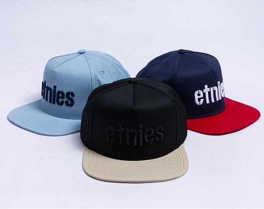 Kšiltovka Etnies Corp Snapback Black / Black / Gum