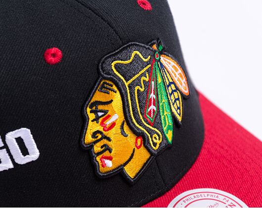 Kšiltovka Mitchell & Ness Overbite Pro Snapback Chicago Blackhawks Black