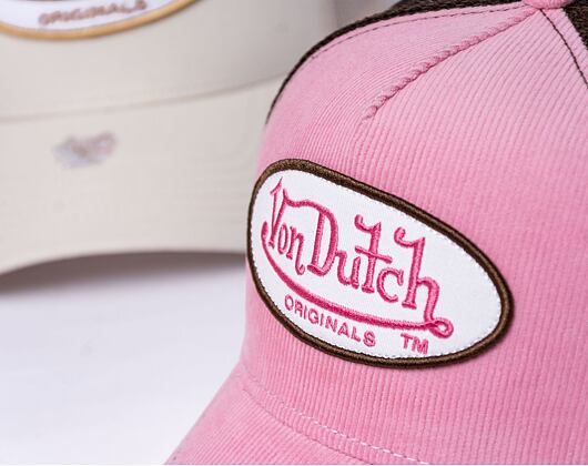 Kšiltovka Von Dutch Boston Trucker Pink/Brown