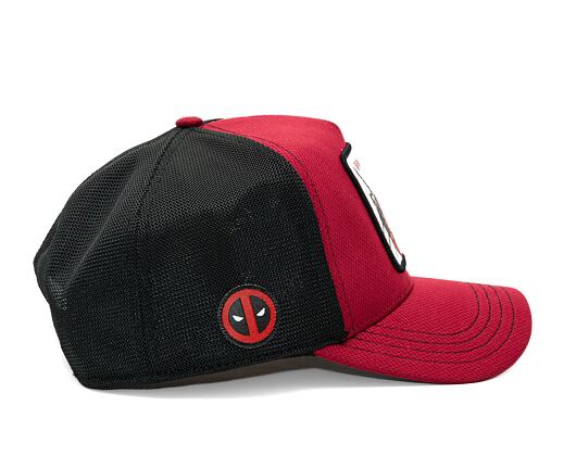 Kšiltovka Capslab Marvel Trucker - Deadpool - Black / Bloody Red