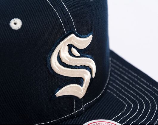 Kšiltovka Mitchell & Ness Contrast Natural Snapback Seattle Kraken Navy