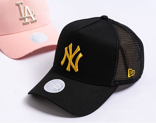 Dámská kšiltovka New Era 9FORTY Womens A-Frame Trucker MLB Metallic Trucker New York Yankees - Black