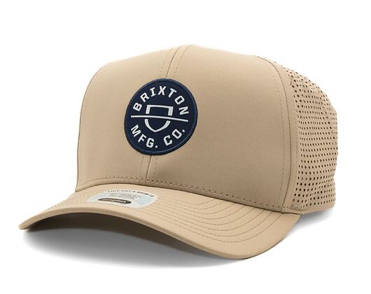 Kšiltovka Brixton Crest X MP Snapback - Sand/Navy