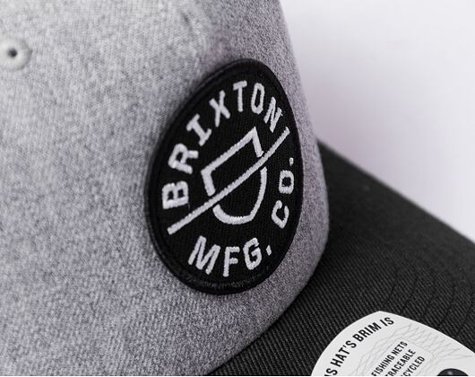 BRIXTON Crest C Mp Snapback Heather grey/Black Cap