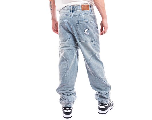 Džíny Karl Kani OG Wavy Baggy Workwear Denim bleached blue