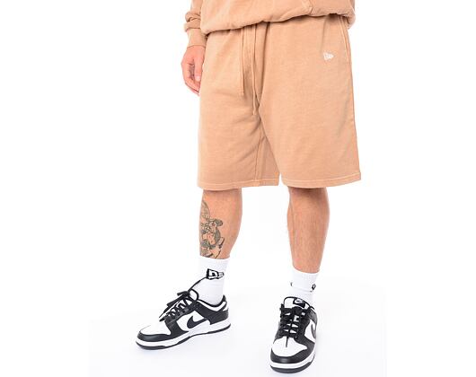 Kraťasy New Era Washed Shorts - Orange / White