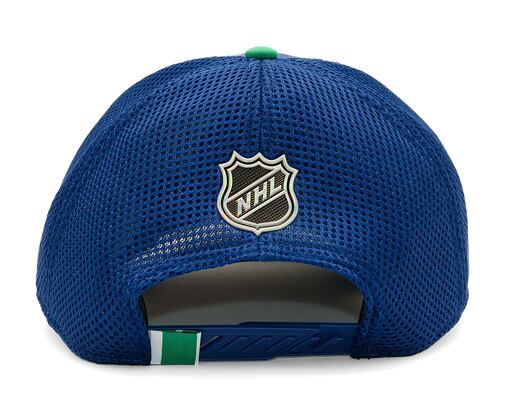 Kšiltovka Fanatics Authentic Pro Draft Vancouver Canucks Blue Cobalt/Kelly Green