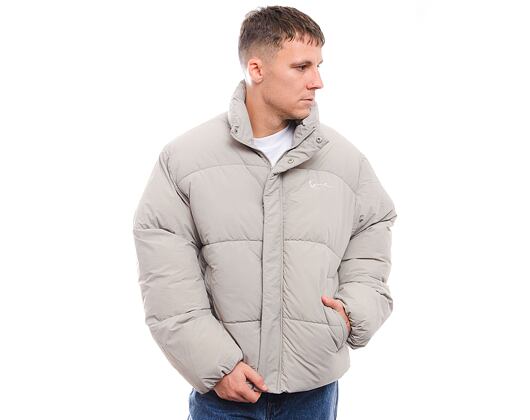 Bunda Karl Kani Small Signature Puffer Jacket light grey