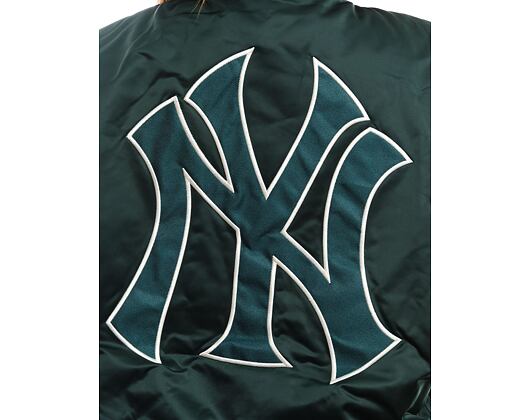 Dámská bunda New Era - Back Print Bomber - NY Yankees - Dark Green / Off White