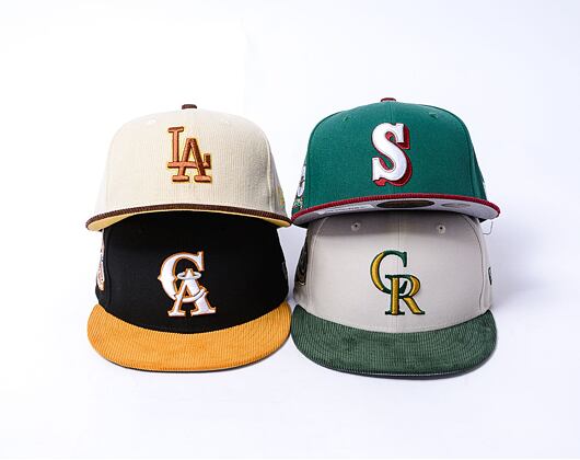 Kšiltovka New Era - 59FIFTY MLB Contrast Cord - Colorado Rockies - Stone / Green