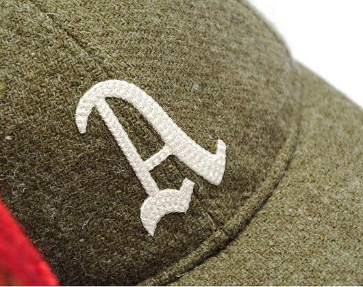 Kšiltovka New Era - 9FIFTY Retro Crown Harris Tweed - Oakland Athletics - New Olive