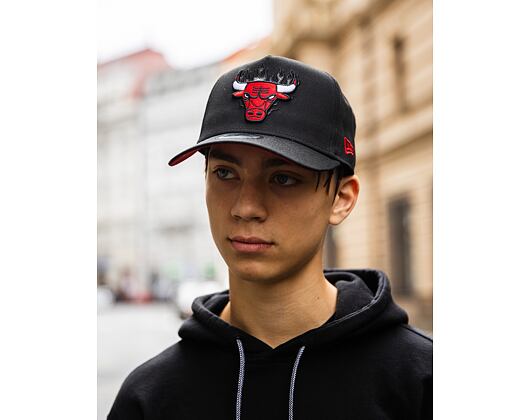 Kšiltovka New Era - 9FORTY A-Frame NBA Flame - Chicago Bulls - Black