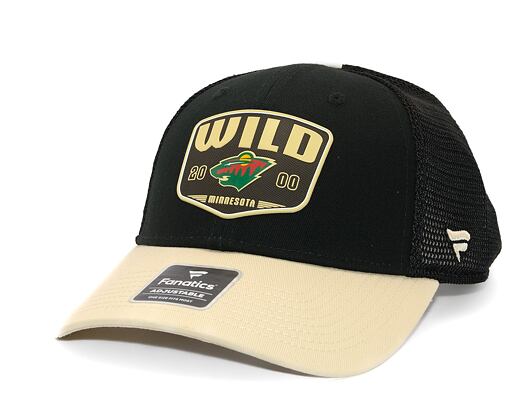 Kšiltovka Fanatics - Minnesota Wild - A/CAP Structured Adjustable Meshback - Black/Natural