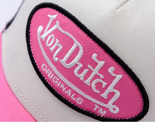 Kšiltovka Von Dutch - Trucker Boston - Caps - Cot Twill - White/ Pink