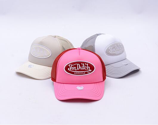 Kšiltovka Von Dutch - Trucker Tampa - Caps - Polyester Foam - Pink/ Red