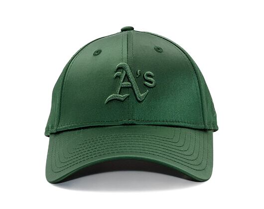 Dámská Kšiltovka New Era - MLB Satin 9FORTY - Oakland Athletics - Dark Green