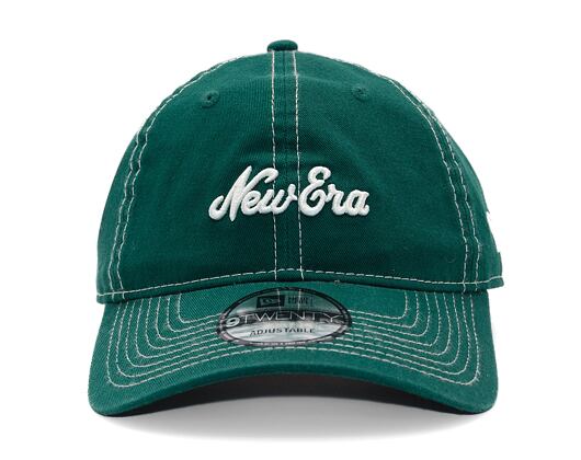 Kšiltovka New Era - Contrast Stitch 9TWENTY - Dark Green / White