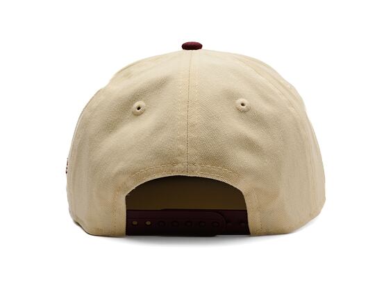 Kšiltovka New Era - Contrast Visor 9FIFTY Retro Crown - Cream / Maroon