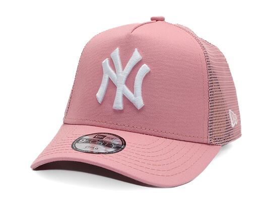 Dětská Kšiltovka New Era - MLB Essential 9FORTY Trucker - NY Yankees - Pink / White