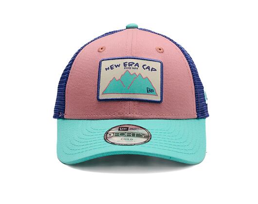 Dětská Kšiltovka New Era - Outdoor 9FORTY TRUCKER - Pink / Teal