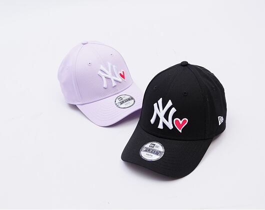 Dětská Kšiltovka New Era - MLB Heart 9FORTY - NY Yankees - Black / White