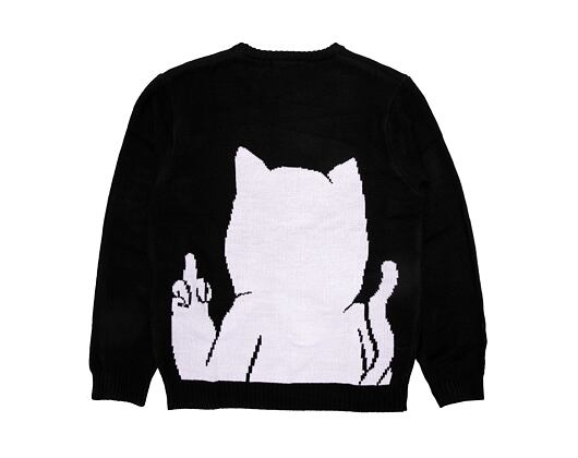 Svetr Rip N Dip - Lord Nermal Flippy Knitty Sweater - Black