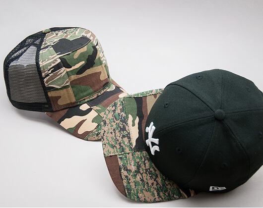 New Era Patchwork Camo Trucker 9FORTY Woodland Camo Snapback Cap