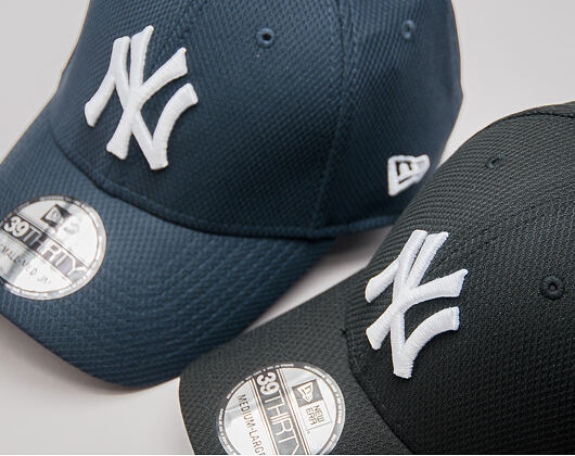 New Era 39THIRTY MLB Diamond Era New York Yankees Stretch Fit Black / Optic White Cap