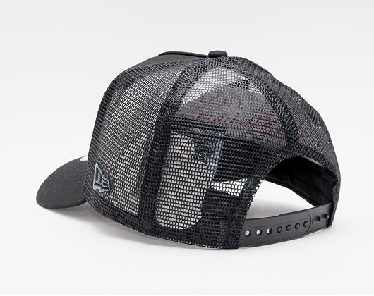 New Era 9FORTY A-Frame Trucker Heritage Patch Snapback Black Cap