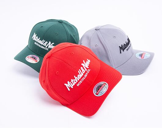 Mitchell & Ness Pinscript Redline Snapback Branded Scarlet / White Cap