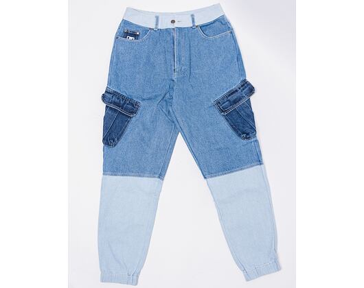 Karl Kani KK Og Block Denim Cargo Pants Blue