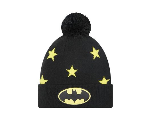 New Era Cy star Bobble Knit Batman Black Kids Beanie