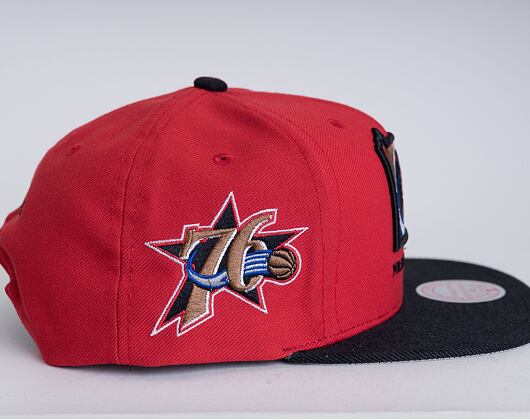 Mitchell & Ness Philadelphia 76ers Team Insider Snapback HWC Red / Black Cap