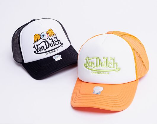 Von Dutch Atlanta Trucker Foam White/Orange Cap